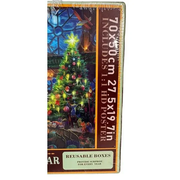 The Jigsaw Puzzle Advent Calendar Christmas Old Man Santa 1008 pc 27 x 19 NEW - Picture 3 of 8